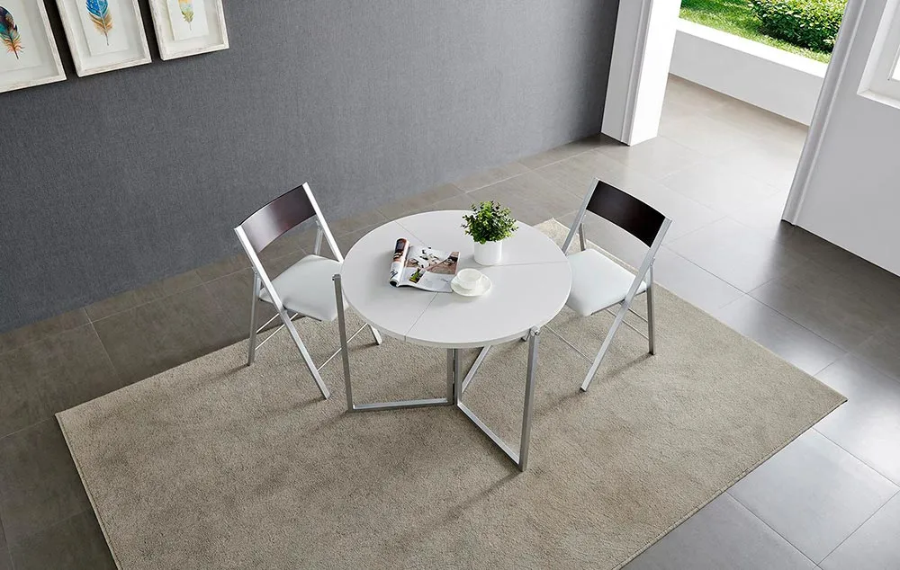 Стол обеденный Q-Home B2389, 90 см, белый, раскладной Стол обеденный Q-Home B2389, 90 см, белый, раскладной