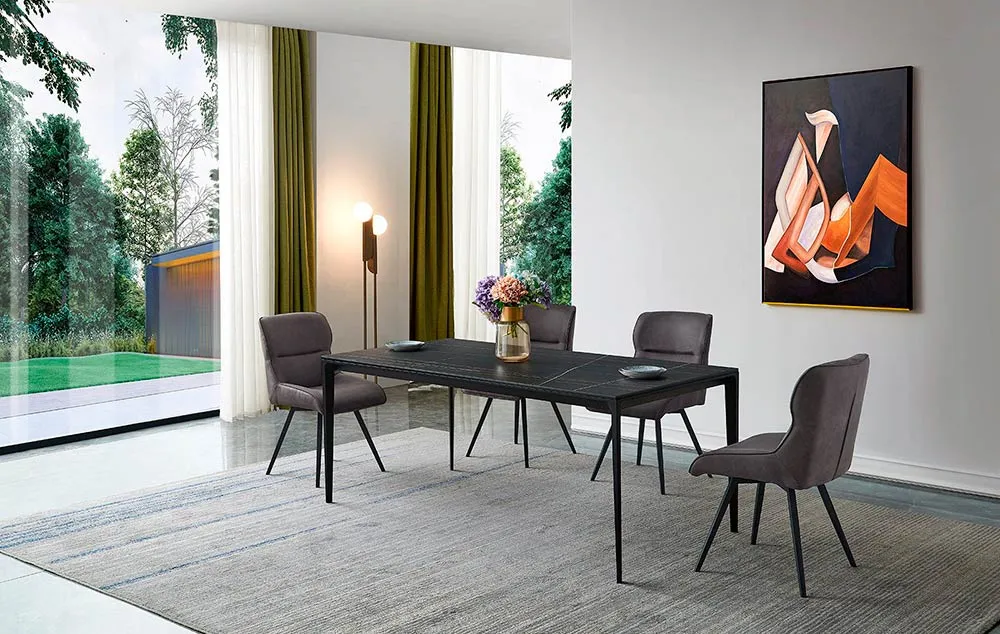Стол обеденный Q-Home Аликанте, 160 см, керамика, нераскладной, DK-DT-2010-B-160