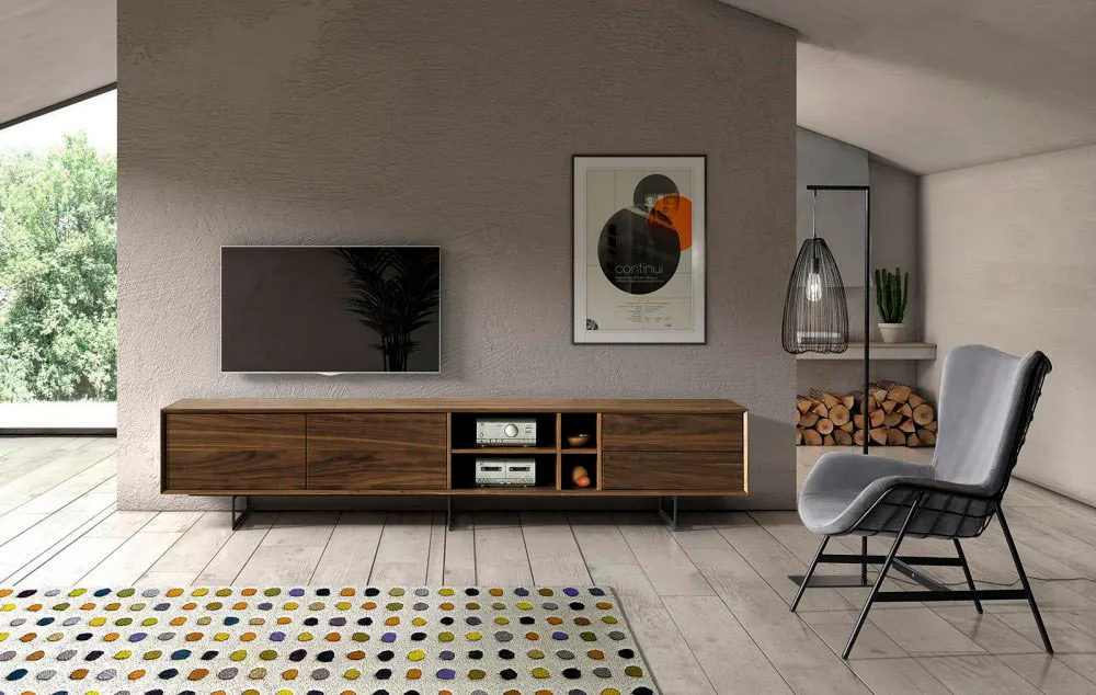 Тумба ТВ Q-Home Dupen, 240 см, Орех, TV130-WALNUT