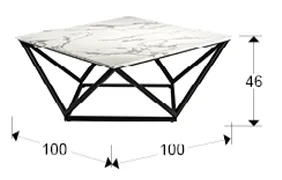 Размеры журнального стола Luma Schuller, арт. 246729