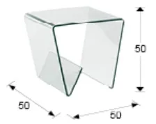 Размеры журнального стола Glass III Schuller, арт. 553106