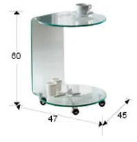 Размеры журнального стола Glass Schuller, арт. 552672 Размеры журнального стола Glass Schuller, арт. 552672