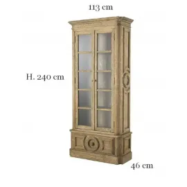 Витрина-шкаф Eichholtz Grand Royale smoked oak 109882, размеры