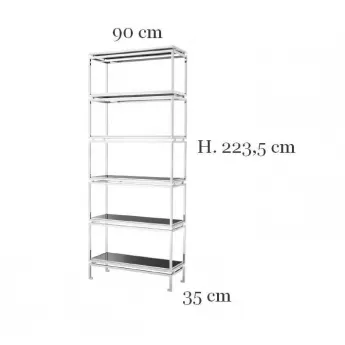 Стеллаж Eichholtz Calvin полированная сталь 111397, размеры