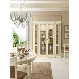 Витрина 4-х дверная, задняя стенка дерево Palazzo Ducale Laccato Prama