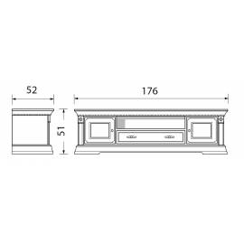 Тумба ТВ большая Palazzo Ducale Laccato Prama 71BO03