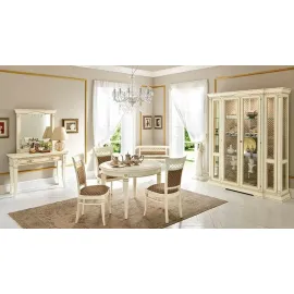Стол обеденный 110/148 Palazzo Ducale Laccato Prama, круглый раздвижной 71BO54