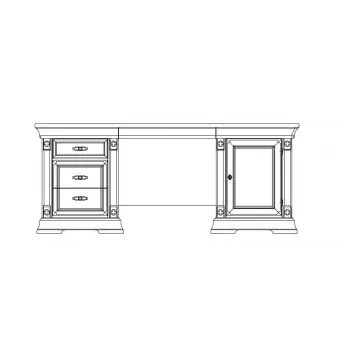 Письменный стол двухтумбовый Palazzo Ducale Ciliegio Prama
