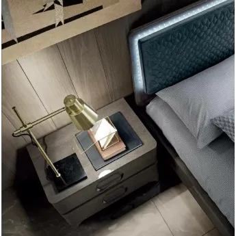 Кровать Camelgroup Maia 180х200, ткань MIRAGLIO COL. 617 BLU, LED подсветка