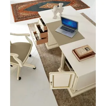 Письменный стол двухтумбовый Palazzo Ducale Laccato Prama 71BO02SR