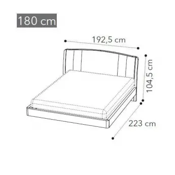 Кровать Camelgroup Maia TRENDY 180x200, экокожа NABUK COL.12, размеры