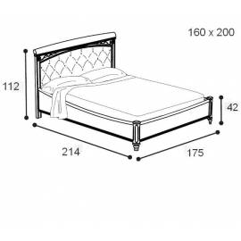 Кровать Treviso frassino Capitone Camelgroup 160 см без изножья с мягкой спинкой Nabuk 12