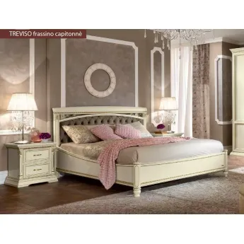 Кровать Treviso frassino Capitone Camelgroup 160 см без изножья с мягкой спинкой Nabuk 12