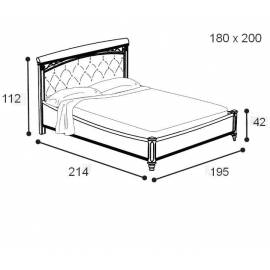 Кровать Treviso frassino Capitone Camelgroup 160 см без изножья с мягкой спинкой Nabuk 12