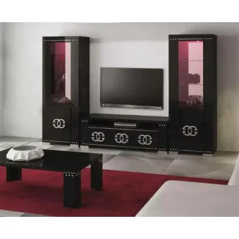 Витрина 1-дверная Status Armonia Black Diamond Lux