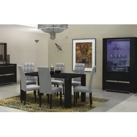 Стол обеденный 160х90 Status Armonia Black со стеклом прямоугольный