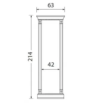 Стеновая панель с зеркалом 40 см Palazzo Ducale Ciliegio Prama
