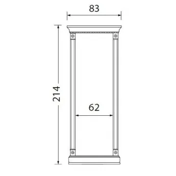 Стеновая панель с зеркалом 60 см Palazzo Ducale Ciliegio Prama