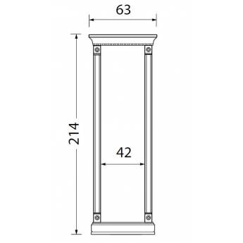 Комплект карнизов для стеновой панели 63 см Palazzo Ducale Ciliegio Prama