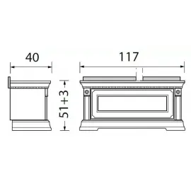 Тумба с откидной крышкой 40+60 см Palazzo Ducale Ciliegio Prama