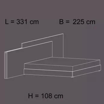 Кровать 180х200 Status Futura Grey, размеры