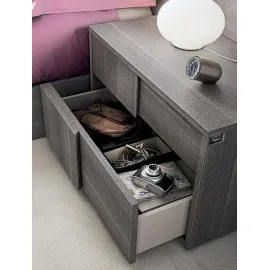 Комод высокий 6 ящиков Status Futura Grey, отделка, ящик