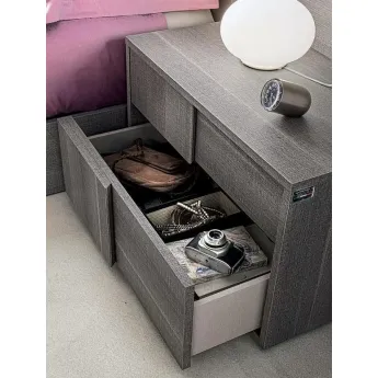 Комод высокий 6 ящиков Status Futura Grey, отделка, ящик
