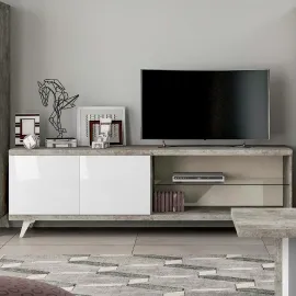Тумба TV 4/D с открытой  полкой Status Treviso Grey