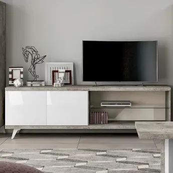 Тумба TV 4/D с открытой  полкой Status Treviso Grey