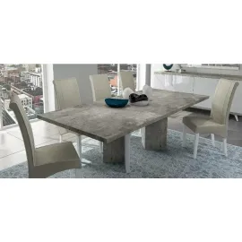 Стол обеденный 180/225 см Status Treviso Grey, одна вставка, ERTRWHTA02