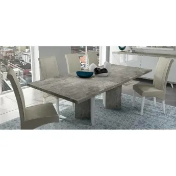 Стол обеденный 180/225 см Status Treviso Grey, одна вставка, ERTRWHTA02