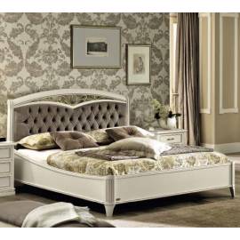Кровать Camelgroup Nostalgia Bianco Antico 160 с ковкой и обивкой, без изножья