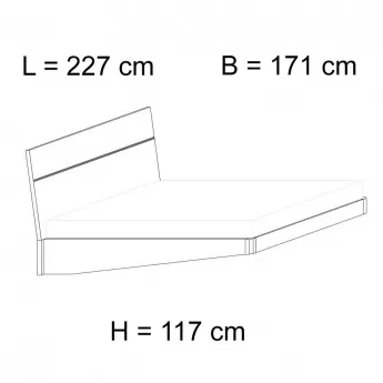 Кровать 154x203 Status Caprice White, размеры