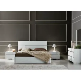 Кровать 180х200 (прямые царги) Status Caprice White