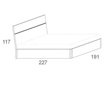 Кровать 180х200 (прямые царги) Status Caprice White, размеры