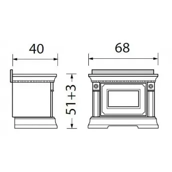Тумба с откидной крышкой 60 см Palazzo Ducale Laccato Prama