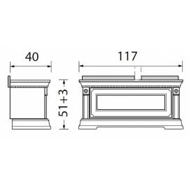 Тумба с откидной крышкой 40+60 см Palazzo Ducale Laccato Prama