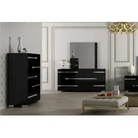 Комод высокий 5 ящиков Status Volare Black