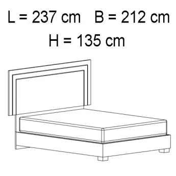 Кровать 198x203 Status Volare Black, размеры