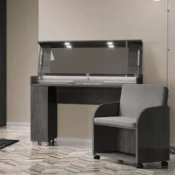 Кресло к туалетному столику Status Elite Grey обивка Croco 