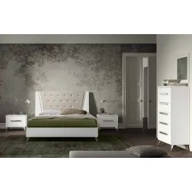 Комод высокий 5 ящиков Status Aura White