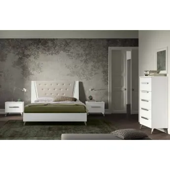 Комод высокий 5 ящиков Status Aura White