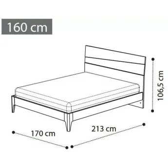 Кровать Storm 160 см коллекции Storm Camelgroup