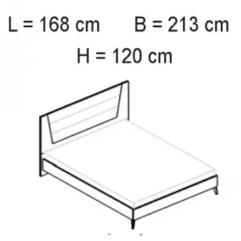 Кровать 160x200 Status Aura White, размеры