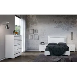 Комод высокий 5 ящиков Status Volare White