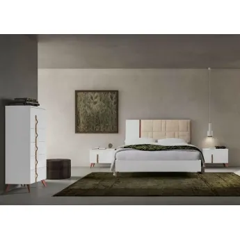 Кровать 198x203 Status Sirio White