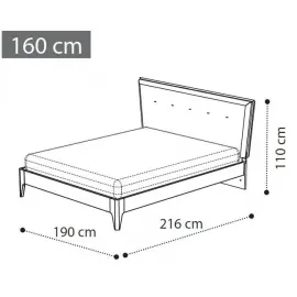 Кровать Soft 160 см коллекции Storm Camelgroup
