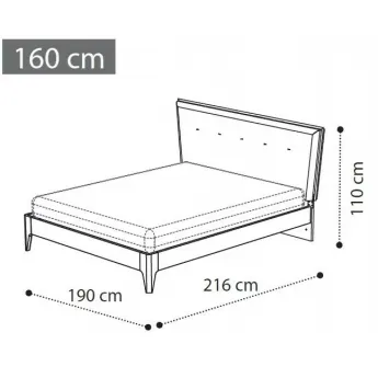 Кровать Soft 160 см коллекции Storm Camelgroup