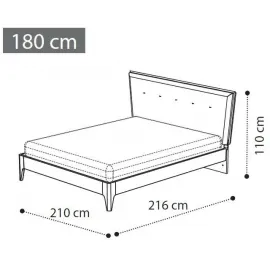 Кровать Soft 180 см коллекции Storm Camelgroup