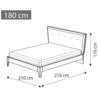 Кровать Soft 180 см коллекции Storm Camelgroup